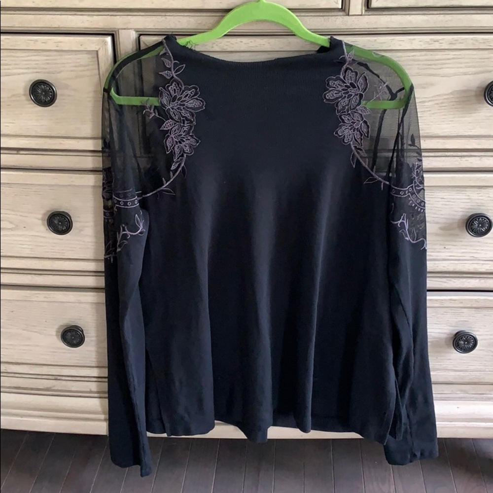 Free people mesh detail top